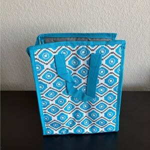 Turquoise Geometric Insulated Lunch Tote
